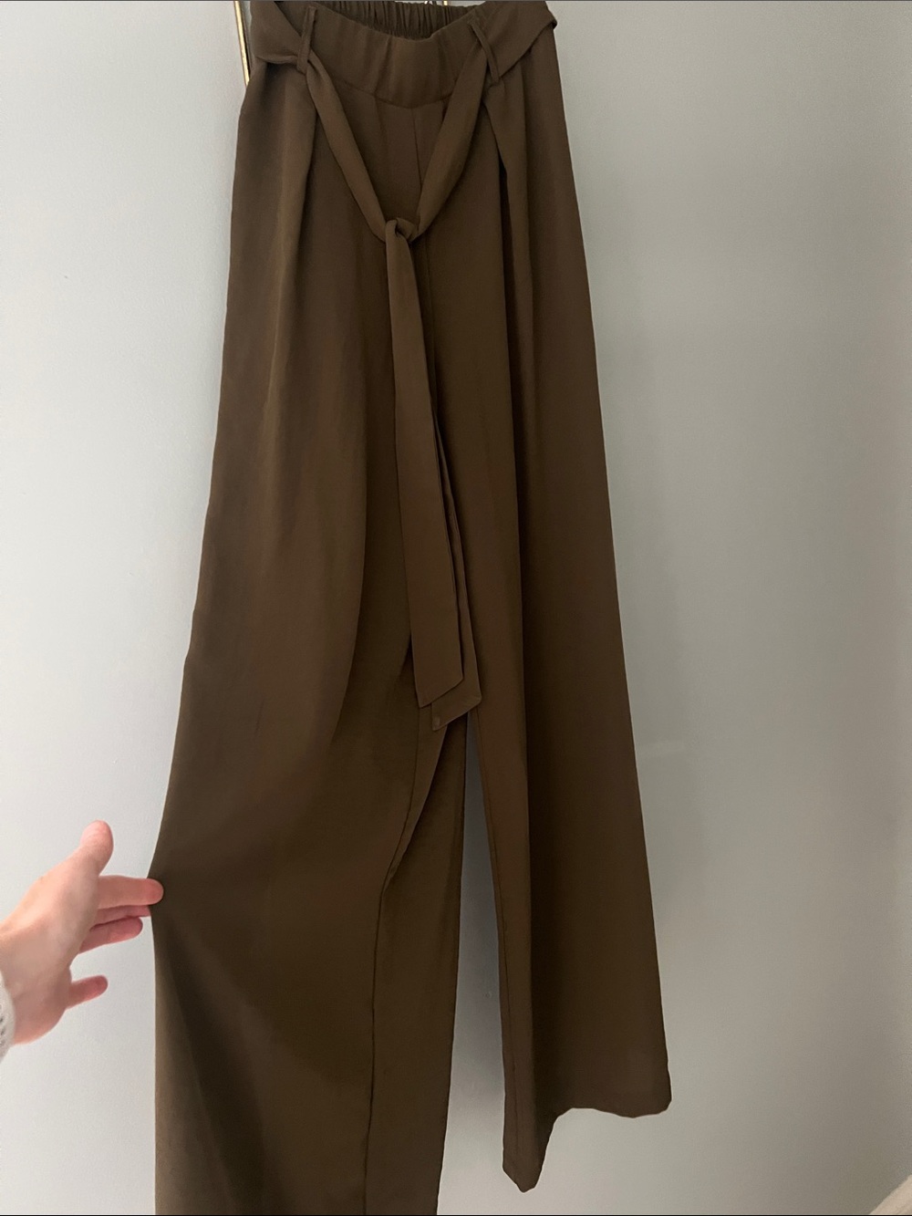 Dex deep olive palazzo pant